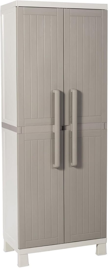 Opbergkast Hars - Buitenmeubel Kast - Tuin Opslag - Robuuste Constructie - 65x37x173 cm - Antraciet