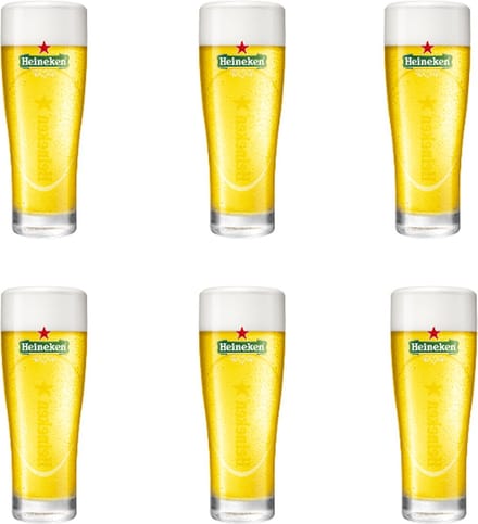 Heineken Bierglazen Ellipse 25cl Doos 6 stuks