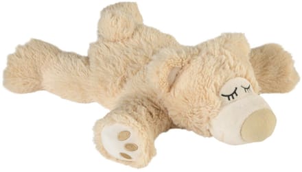 Warmies Warmte/magnetron opwarm knuffel - teddybeer - beige - 30 cm - pittenzak - sleepy beer