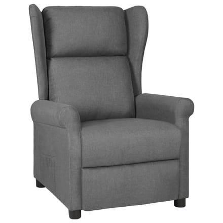 vidaXL - Fauteuil - verstelbaar - stof - lichtgrijs