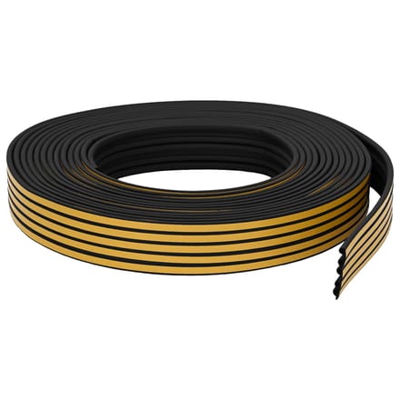 vidaXL - Zelfklevende - raamdichting - 9 - x - 6 - mm - 100 - m - Zwart - EPDM-schuin