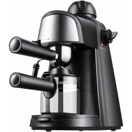 Espressomachine 5 bar 2-4 kopjes 240 ml capaciteit 800 W espressomachine met stoommelkopschuimer EU Plug zwart
