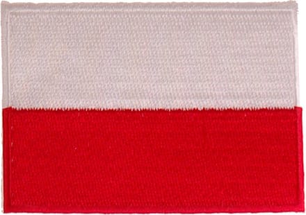 Strijkapplicatie 8x6cm vlag Polen