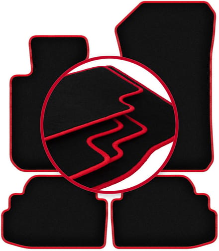 CARLUX-RED automatten voor: BMW 1 E82 coupé (2007-2013)