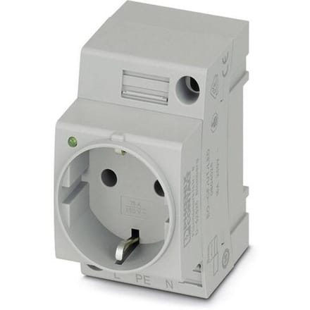 Contactdoos voor schakelkast Phoenix Contact EO-CF/UT/LED Grijs (l x b) 60 mm x 45 mm