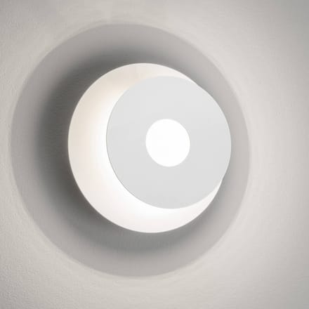 FISCHER & HONSEL LED wandlamp Hennes, Ø 18 cm, wit