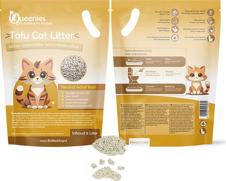 Tofu Cat Litter - neutraal actieve kool - 6 liter