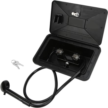 Zwarte ABS Buiten Douchecabine Kit met 2 Sleutels RV Accessoires voor Camper Motorhome Caravan black