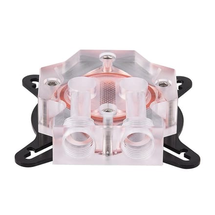 Universeel GPU waterkoelblok - GPU koeler water - GPU koelen - 25 waterkanalen - 43x43 / 53x53 mm - Transparant