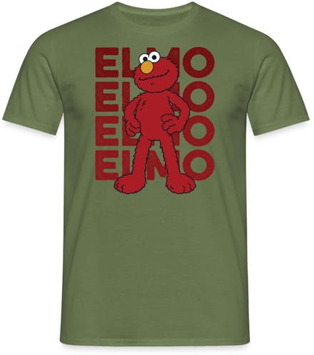 Sesamstraat Elmo Pose T-Shirt Heren