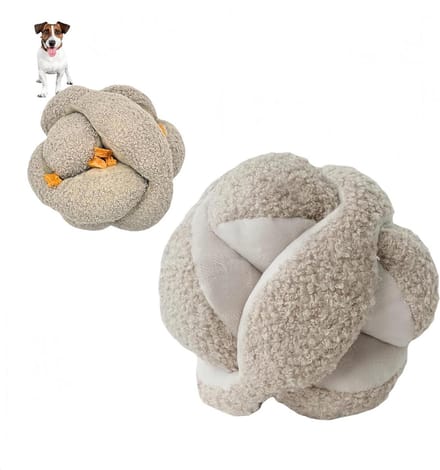 Snuffelbal Hond - Interactieve Bal - Geurtraining Hond - Dubbele Naden - 15 cm Diameter - Grijs