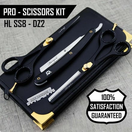 Haryali London Pro-Scissors Kappers Set - Zwart