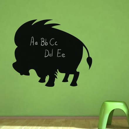 Schoolbordsticker - uitwisbare zelfklevende muurstickers - PUMBA SILHOUETTE - 55x65cm