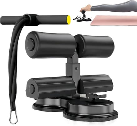 Buiktrainer Apparaat - Core Trainer - Thuis Fitness - Sterke Zuignap - Compact Ontwerp - Zwart