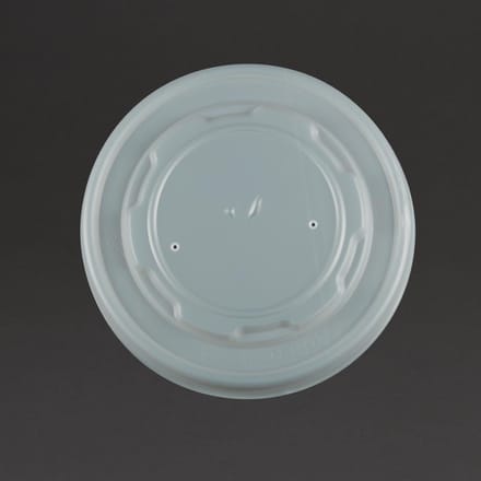 Vegware composteerbare platte deksels voor 34cl en 45,4cl bakjes (500 stuks)