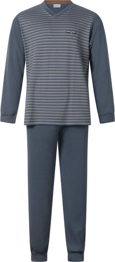 Gentlemen - aangeruwde heren pyjama 114268 - double jersey - V-hals - maat L