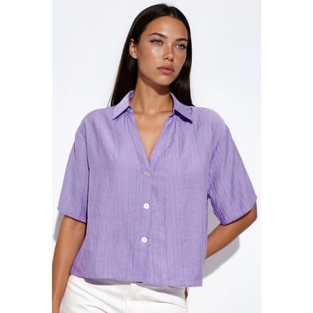 Dames Cropped Relaxed Shirt