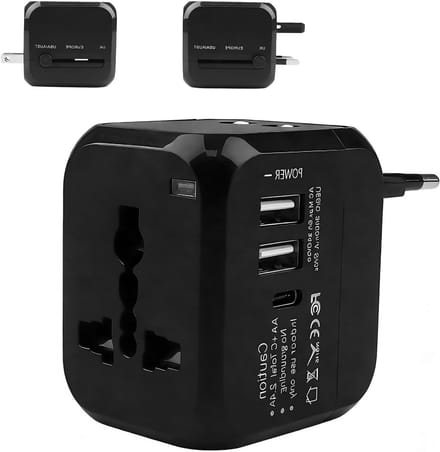 Reisadapter voor Wereldwijd Gebruik, Universele Stekker, Compact en Handig voor Reizen