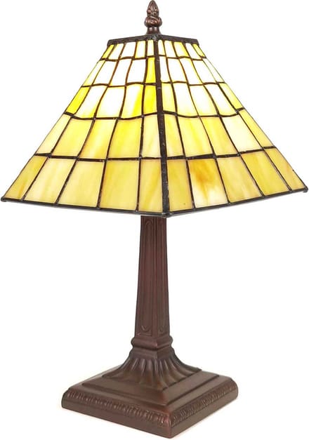 Lumilamp Tiffany Tafellamp Ø 20x38 cm Geel Polyresin
