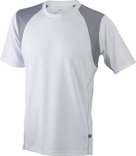 James and Nicholson Kinderen/Kinderen Junior Running Top (Wit/zilver)