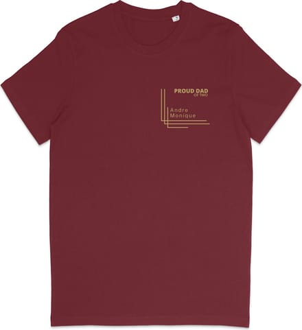 T Shirt Heren - Gepersonaliseerd - Trotse Vader Cadeau - Rood - M