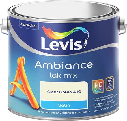 Levis - Ambiance Lak Satin Mix - Clear Green A10 - Mengverf - 2,5 L
