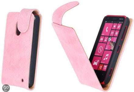 Bestcases Vintage Light Pink Flipcase Nokia Lumia 620