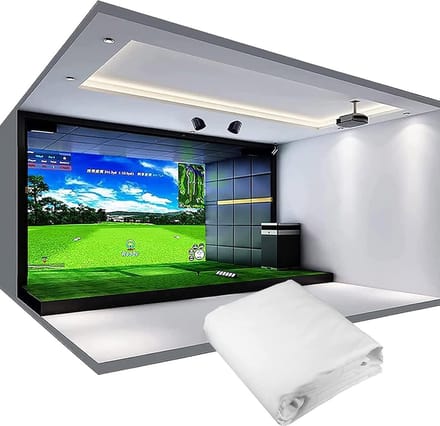 Golfsimulator scherm - Projectiescherm Golf - Golftraining Binnen - Verdikt inslagmateriaal - 3x4 Meter - Wit