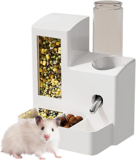 Hamster Voerbak - Voerdispenser Klein Dier - Interactief Voeren - Anti-Kip Ontwerp - 120 ml - Transparant