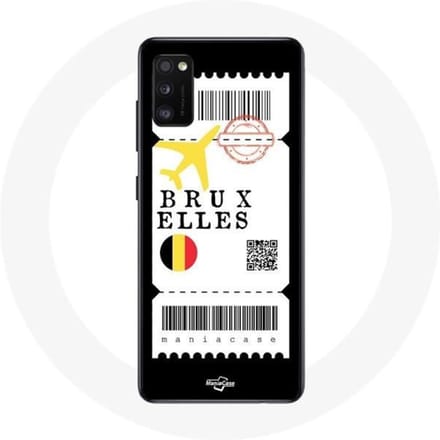 Coque Samsung Galaxy A41 Billet d'avion Bruxelles