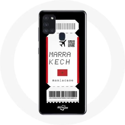 Coque Samsung Galaxy A21S Billet d'avion marrakech