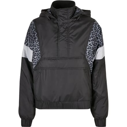Urban Classics - AOP Mixed Pullover Jas - XS - Grijs