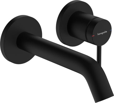 hansgrohe Tecturis S ééngreeps wastafelkraan inbouw voor wandmontage, met uitloop 16,5 cm mat wit