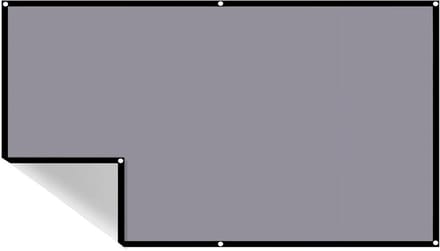 Projectorscherm - Draagbaar scherm - Thuisbioscoop creëren - Hoge helderheid - 120 inch - Wit