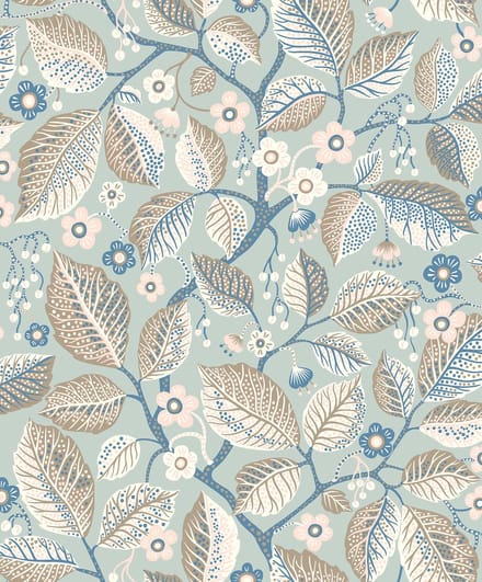 Boråstapeter Vliesbehang 7785 - Adorn - Botanisch Blauw - 53cm x 10.05m