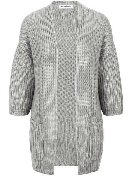 Vest aangeknipte 3/4-mouwen Van Peter Hahn grijs