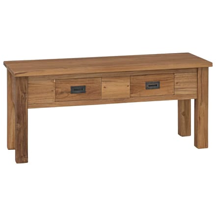 vidaXL - Halbankjeje - massief - teakhout - 90x30x40 - cm