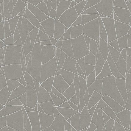 Grafisch behang Profhome 399343-GU vliesbehang licht gestructureerd met abstract patroon glanzend grijs wit 5,33 m2
