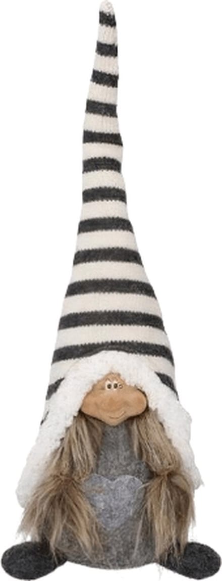 Gnoom - gnome - kerstkabouter - vrouwelijke kerstkabouter - grijs