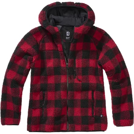 Brandit Teddyfleece Dames Fleece - rood/zwart - 4XL