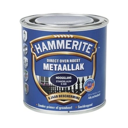 Hammerite Metaallak Direct over Roest Hoogglans - S028 Standblauw