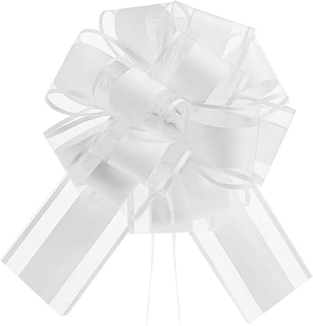 Grote Witte Cadeau Strikken Set van 5 voor Bruiloften, Feestjes en Decoratie