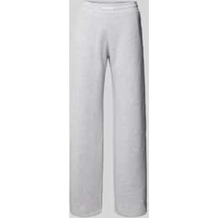 Wide leg sweatpants met labeldetail