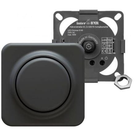 interBär 8149-004.01 Meubel-inbouwdimmer Zwart