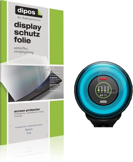 dipos – 2x Matte Beschermfolie geschikt voor Dyson V16 | Krasbestendige & antireflecterende Screenprotector Ultra-Thin