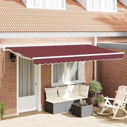 vidaXL Zijde Frame Bordeauxrood 350 x 200 cm Polyester met PU-coating