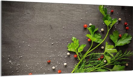 TMK ArtDeko - Serie Pieprz - Glazen Beschermplaat - 90x52 cm - Antibacterieel