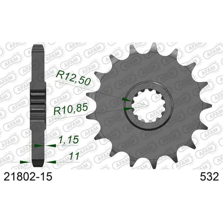 Tandwiel Afam 532 15 dents