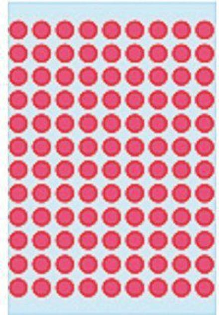 Herma 1846 Etiket Rond 8mm Fluor-Rood