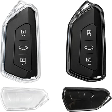 Car Key Case voor Golf 8 - 2 Stuks, TPU Sleutelbescherming, Transparant Ontwerp, Krassenbestendig, Sleutelaccessoire